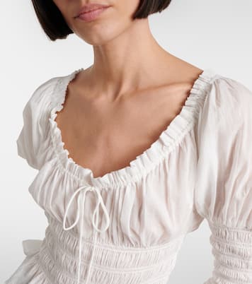 Baptisia shirred cotton voile top | Dôen