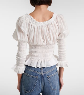 Baptisia shirred cotton voile top | Dôen