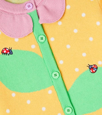 Polka-dot cotton jacquard cardigan | Stella McCartney Kids