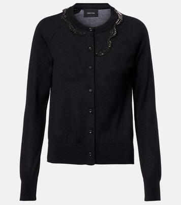 Cárdigan de lana y seda adornado | Simone Rocha