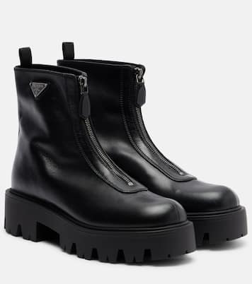 Ankle Boots aus Leder | Prada