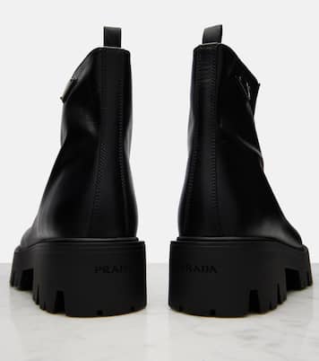 Ankle Boots aus Leder | Prada