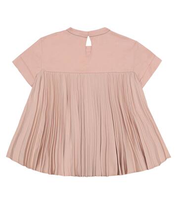 Camiseta de algodón plisada | Brunello Cucinelli Kids