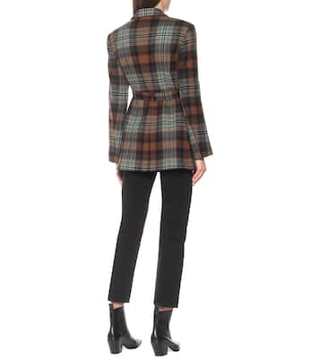 Checked wool-flannel belted blazer | CO