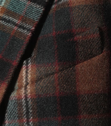Checked wool-flannel belted blazer | CO