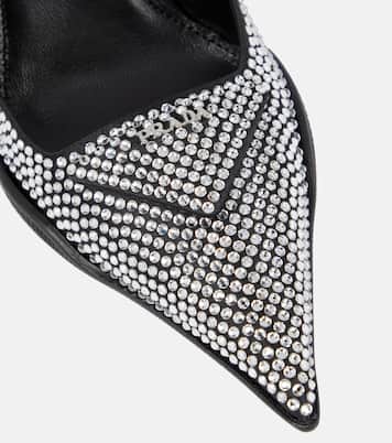 Verzierte Slingback-Pumps aus Leder | Prada