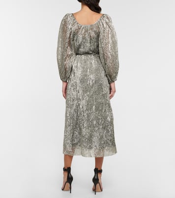 Lamé midi dress | Tory Burch