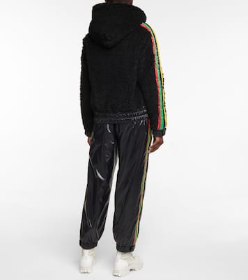 Logo striped faux fur jacket | Moncler Grenoble