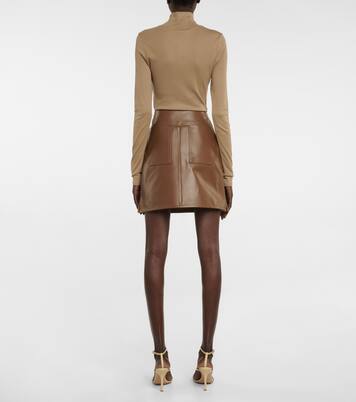 High-Rise-Minirock Bairo aus Leder | Max Mara