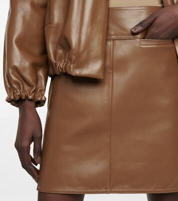 High-Rise-Minirock Bairo aus Leder | Max Mara