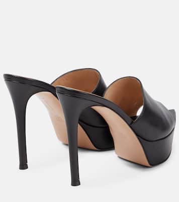 Betty point-toe leather mules | Gianvito Rossi