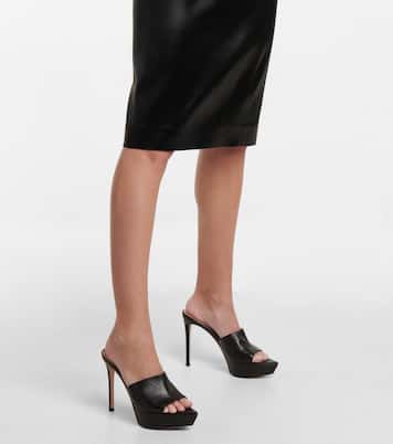 Betty point-toe leather mules | Gianvito Rossi