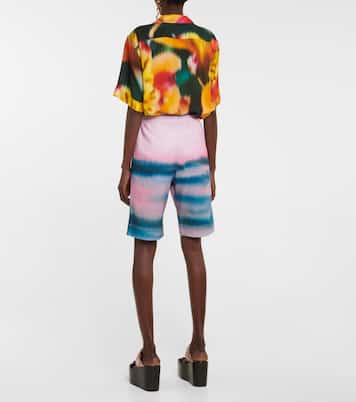 Shorts in jersey di cotone con stampa | Dries Van Noten