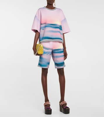 Shorts in jersey di cotone con stampa | Dries Van Noten