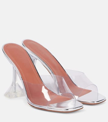 Mules Lupita 95 in PVC | Amina Muaddi