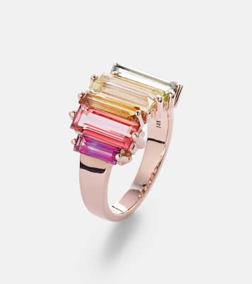14kt rose gold ring with topazes | Suzanne Kalan