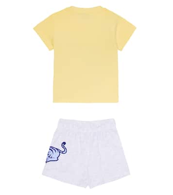 Baby - T-shirt e shorts in cotone con stampa | Kenzo Kids