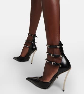 Verzierte Pumps Pin-Point aus Leder | Versace