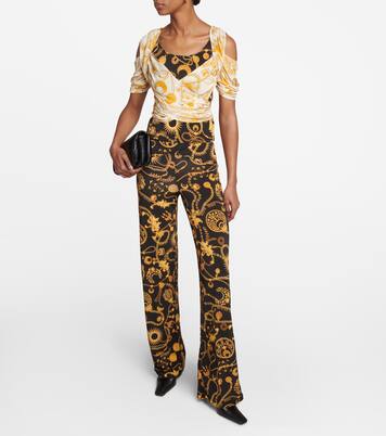 Draped printed cutout top | Marine Serre