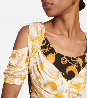Draped printed cutout top | Marine Serre