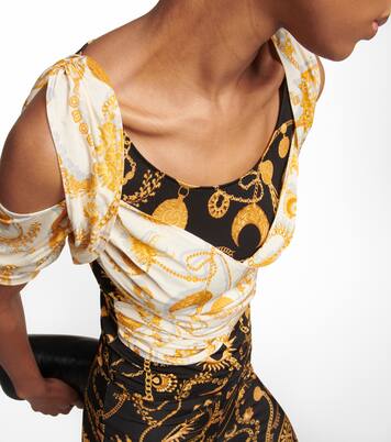 Draped printed cutout top | Marine Serre