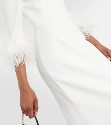 Abito lungo da sposa Plume in crêpe | Rebecca Vallance