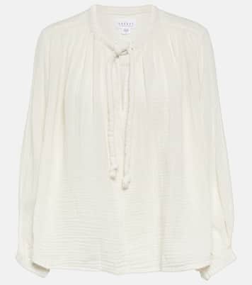Blusa de algodón con lazada en el cuello | Velvet