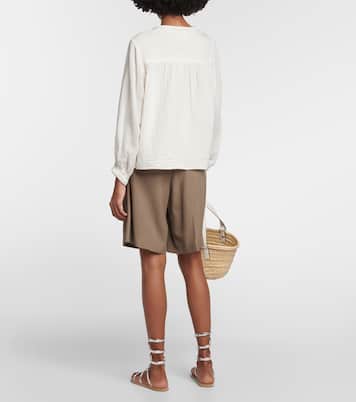 Blusa de algodón con lazada en el cuello | Velvet