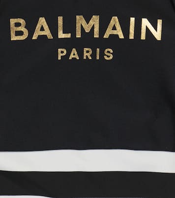Bañador a rayas con logo | Balmain Kids