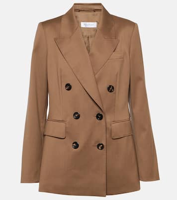 Double-breasted wool twill blazer | Max Mara