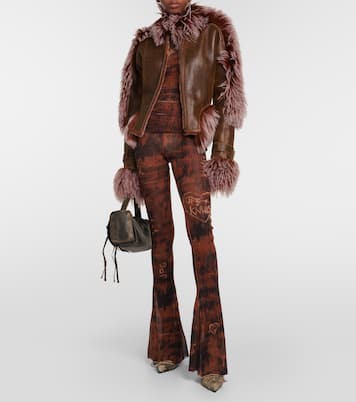 x KNWLS printed mesh high-neck top    | Jean Paul Gaultier