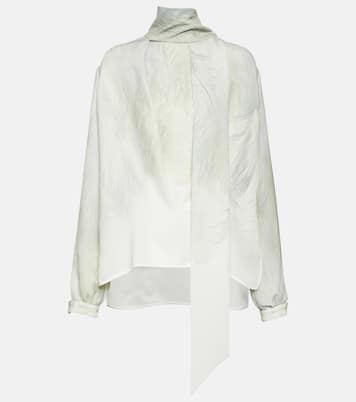 Blusa in raso con foulard | Victoria Beckham