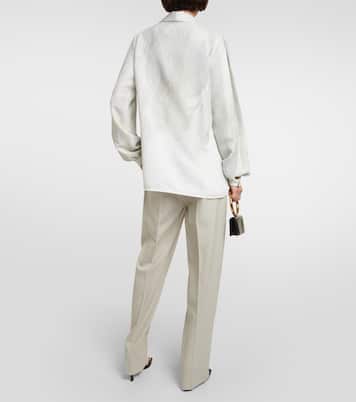 Blusa in raso con foulard | Victoria Beckham