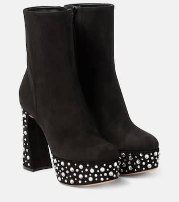 Stivaletti Crystal Holly in suede con plateau | Gianvito Rossi