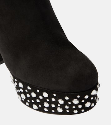 Stivaletti Crystal Holly in suede con plateau | Gianvito Rossi
