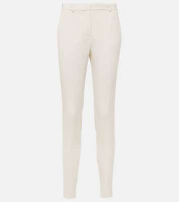 Pantaloni slim in lana a vita alta | Versace