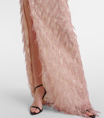 Vestido de fiesta de lamé con flecos | Tom Ford
