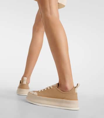 Leather platform sneakers | Max Mara