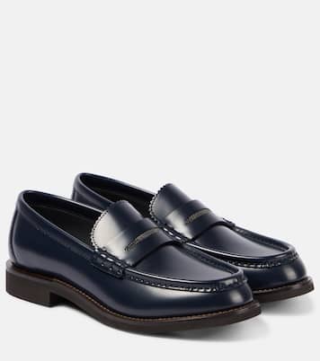 Mocassini in pelle con monili | Brunello Cucinelli