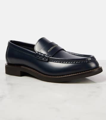 Mocassini in pelle con monili | Brunello Cucinelli