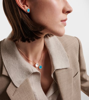 Boucle d'oreille unique Antifer en or rose 18 ct, turquoises et diamants | Repossi