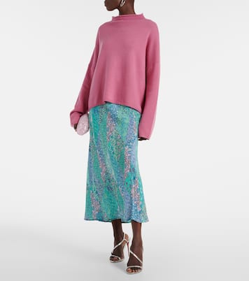 Falda midi Ardith de seda | Rixo