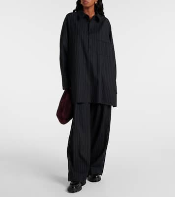 Chemise rayée en laine mélangée | Plan C