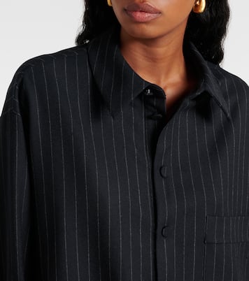 Chemise rayée en laine mélangée | Plan C