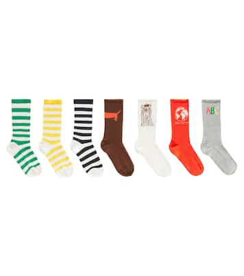 Set de de 7 calcetines de mezcla de algodón | Mini Rodini