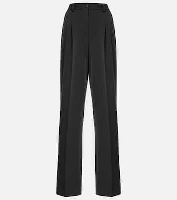 Pantaloni a gamba larga in lana e seta | Dolce&Gabbana