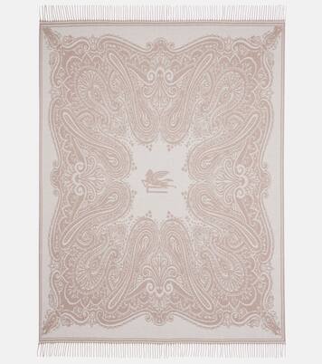 Alocasia fringed wool throw | Etro