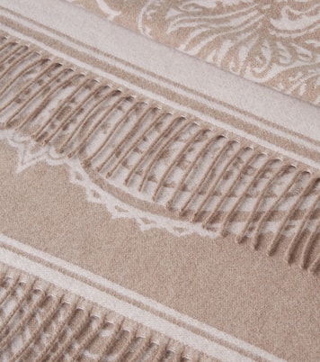 Alocasia fringed wool throw | Etro