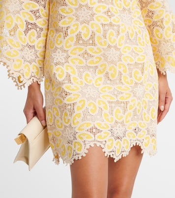 Robe en dentelle de coton à fleurs | Zimmermann