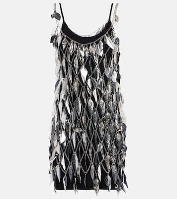 Abito corto con applicazioni metalliche | Rabanne